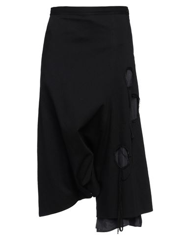 Shop Y's Yohji Yamamoto Woman Denim Cropped Black Size 2 Cotton, Nylon, Rayon, Linen