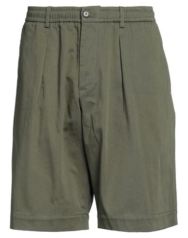 Universal Works Man Shorts & Bermuda Shorts Military Green Size 34 Cotton