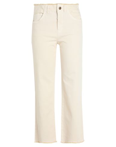 Max & Co . Bello Woman Pants Cream Size 10 Cotton, Viscose, Elastane In White