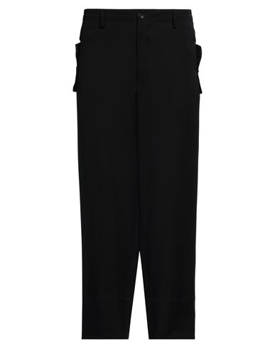 Shop Yohji Yamamoto Man Pants Black Size 3 Wool, Cotton, Linen