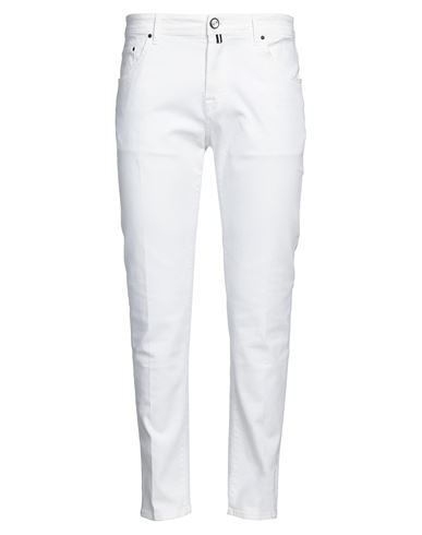 Jacob Cohёn Man Jeans White Size 33 Cotton, Elastomultiester, Elastane