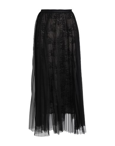 Max & Co . Cuneo Woman Maxi Skirt Black Size Xl Polyester, Polyamide, Cotton