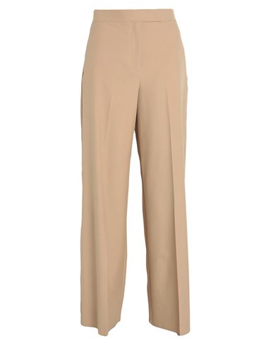 Max & Co . Caronte Woman Pants Camel Size 10 Polyester, Viscose, Elastane In Beige