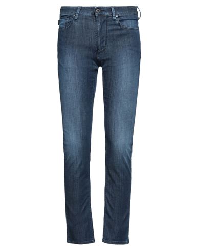 Shop Emporio Armani Man Jeans Blue Size 29w-30l Cotton, Elastomultiester, Elastane