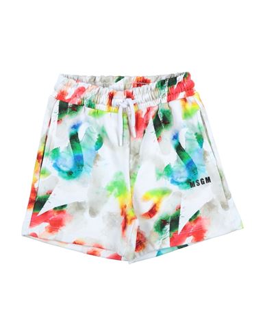 Msgm Toddler Boy Shorts & Bermuda Shorts White Size 4 Cotton In White