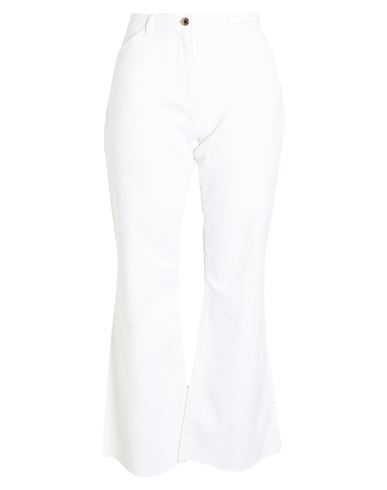 Max & Co . Sandiego Woman Pants White Size 10 Cotton, Elastane