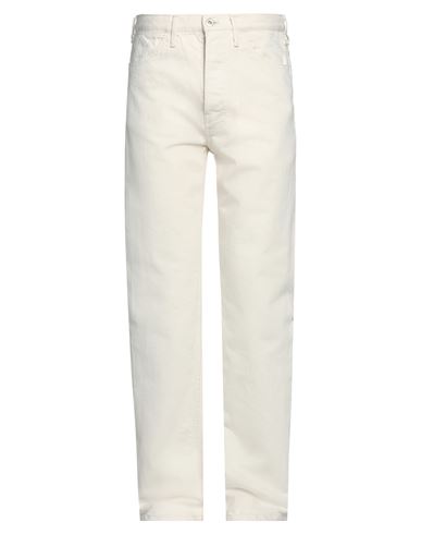 Shop Jil Sander Man Jeans Ivory Size 29 Cotton In White