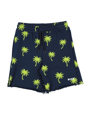 Msgm Toddler Shorts & Bermuda Shorts Midnight Blue Size 6 Cotton In Blue