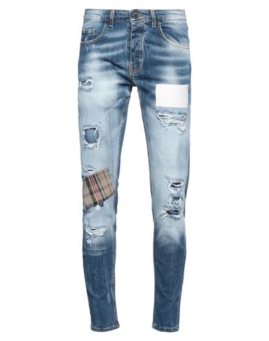 Shop En Avance Man Jeans Blue Size 31 Cotton, Elastane