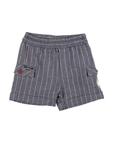 Shop Monnalisa Newborn Boy Shorts & Bermuda Shorts Navy Blue Size 3 Cotton, Linen, Elastane