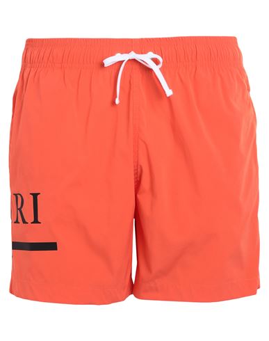 Shop Amiri Man Swim Trunks Orange Size L Polyester, Elastane