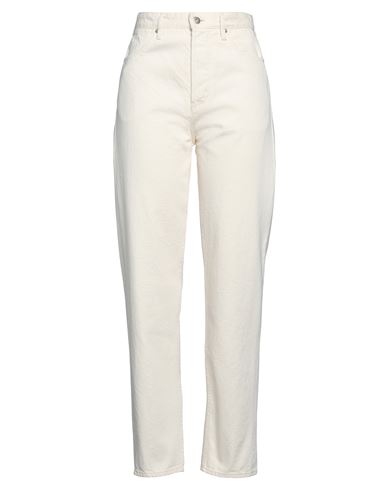 Shop Jil Sander Woman Jeans Cream Size 31 Cotton In White