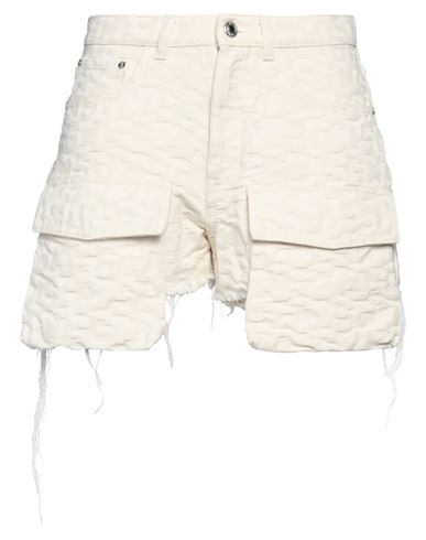 Shop Gcds Woman Shorts & Bermuda Shorts Beige Size 28 Cotton