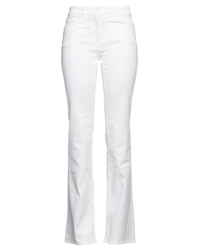 Moschino Woman Jeans White Size 8 Cotton, Elastane