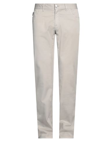 Shop Brioni Man Pants Light Grey Size 38 Cotton, Elastane