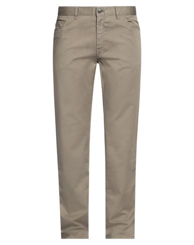 Shop Brioni Man Pants Military Green Size 34 Cotton, Elastane, Cow Leather