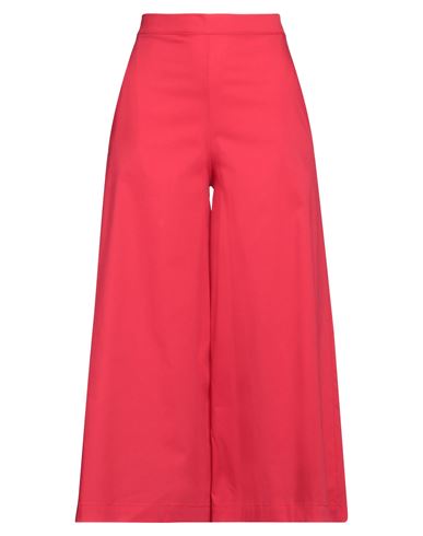 Victoria C. Woman Pants Red Size 4 Cotton, Polyamide, Elastane