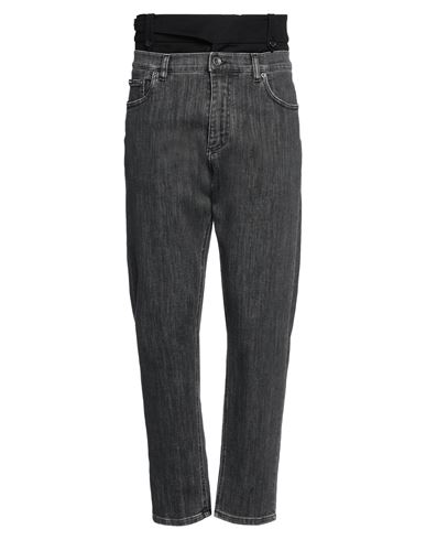 Shop Dolce & Gabbana Man Jeans Black Size 34 Cotton, Elastane, Cow Leather