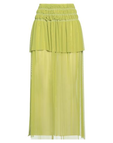 Fisico Woman Midi Skirt Acid Green Size S Polyacrylic, Elastane