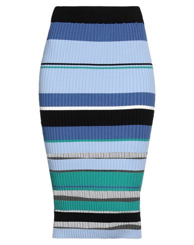 Shop Pinko Woman Midi Skirt Slate Blue Size M Viscose, Polyester, Polyamide