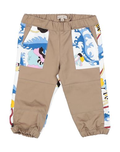 Shop Pucci Newborn Girl Pants Camel Size 3 Cotton, Elastane In Beige