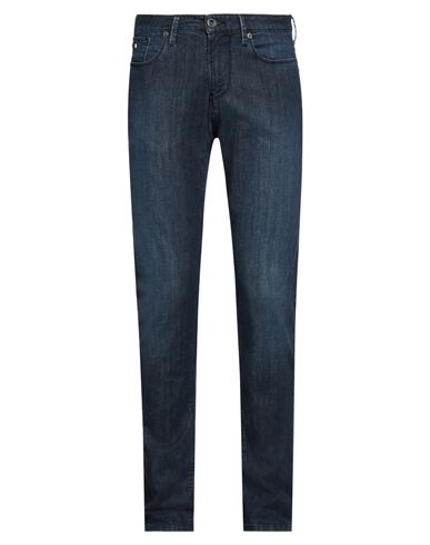 Shop Emporio Armani Man Jeans Blue Size 30 Cotton, Elastomultiester, Elastane