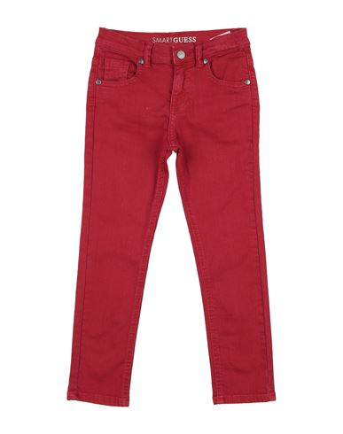 Guess Kids'  Toddler Girl Jeans Brick Red Size 5 Cotton, Elastane