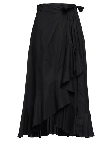 Pinko Woman Midi Skirt Black Size 8 Cotton