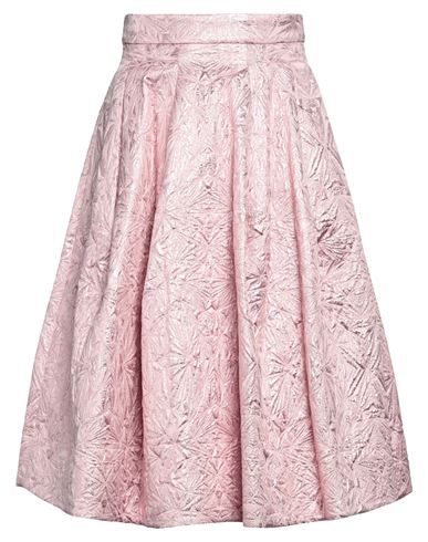 PINKO PINKO WOMAN MIDI SKIRT PINK SIZE 10 POLYESTER, METALLIC FIBER, VISCOSE, POLYAMIDE 