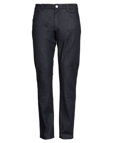 Shop Giorgio Armani Man Pants Blue Size 34 Cotton, Elastane
