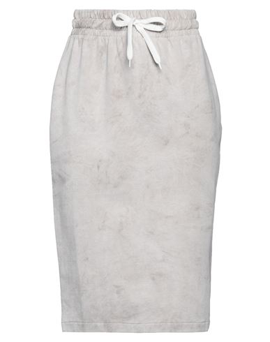 Shop Vicolo Trivelli Woman Midi Skirt Light Grey Size L Cotton