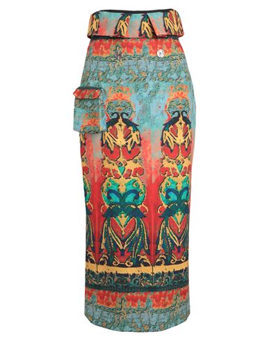 Shop Stella Jean Woman Midi Skirt Red Size 6 Polyester, Elastane