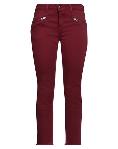 Zadig & Voltaire Woman Pants Burgundy Size 29 Cotton, Elastane In Red