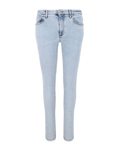 Shop Off-white Skinny Fit Jeans Woman Jeans Blue Size 29 Cotton, Elastane