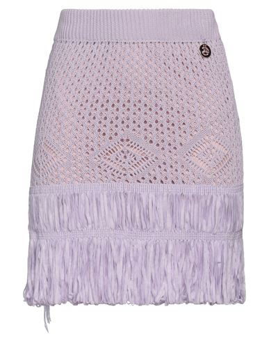 Gaelle Paris Gaëlle Paris Woman Mini Skirt Lilac Size 3 Cotton, Acrylic, Polyamide, Viscose, Elastane In Purple