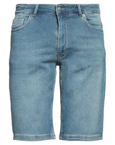Shop Fred Mello Man Denim Shorts Blue Size 34 Cotton, Elastane