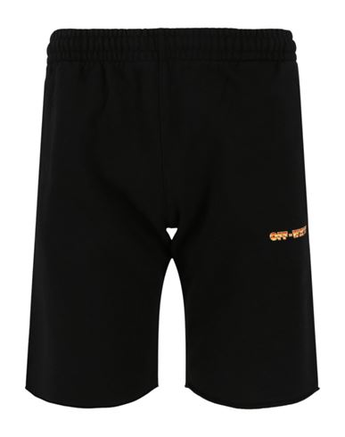 Off-white Arrows-print Track Shorts Man Shorts & Bermuda Shorts Black Size Xxl Cotton