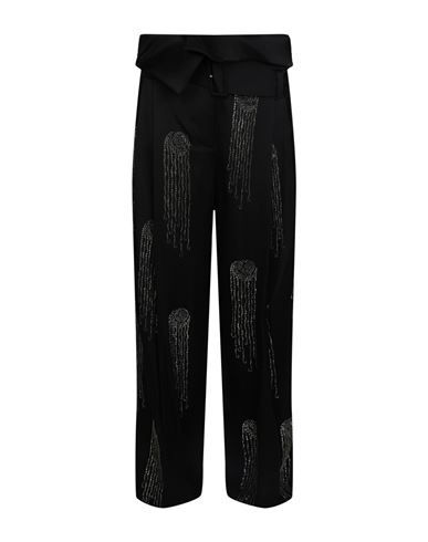 Stella Mccartney Londyn Hotfix Trousers Woman Pants Black Size 10-12 Rayon, Elastane
