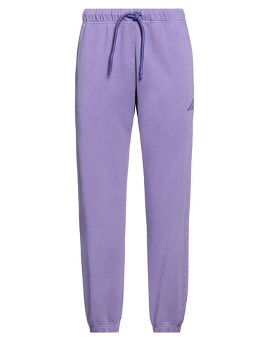 Shop Autry Man Pants Light Purple Size Xl Cotton