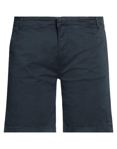 Shop Fred Mello Man Shorts & Bermuda Shorts Midnight Blue Size 34 Cotton, Elastane