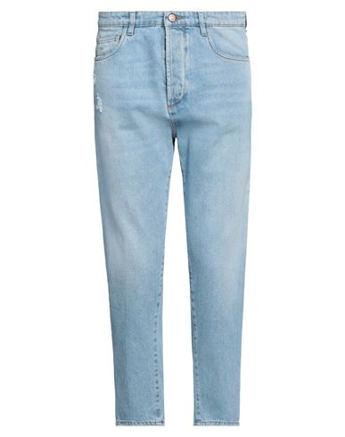 Shop Officina 36 Man Jeans Blue Size 36 Cotton