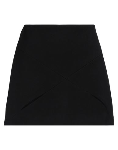 Shop Versace Woman Mini Skirt Black Size 6 Virgin Wool