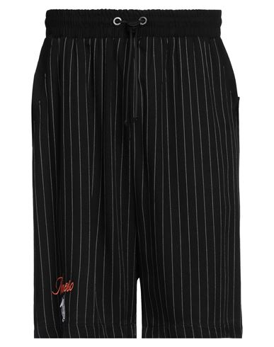 Shop Numero 00 Man Shorts & Bermuda Shorts Black Size Xl Polyester, Acrylic