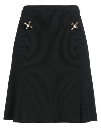 Shop Moschino Woman Mini Skirt Black Size 8 Virgin Wool