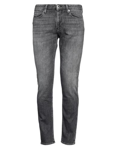 Shop Emporio Armani Man Jeans Grey Size 33w-32l Cotton, Elastane