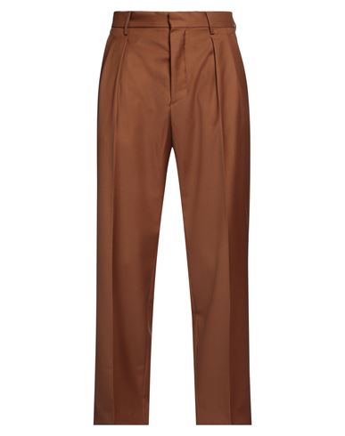 Shop Roberto Collina Man Pants Brown Size 32 Wool