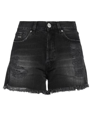 Shop P Jean P_jean Woman Denim Shorts Black Size 27 Cotton