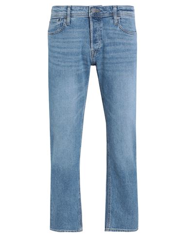 Shop Jack & Jones Man Jeans Blue Size 34w-32l Organic Cotton, Recycled Cotton, Elastane
