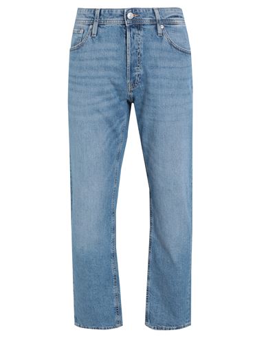 Shop Jack & Jones Man Jeans Blue Size 34w-32l Cotton, Recycled Cotton, Elastane