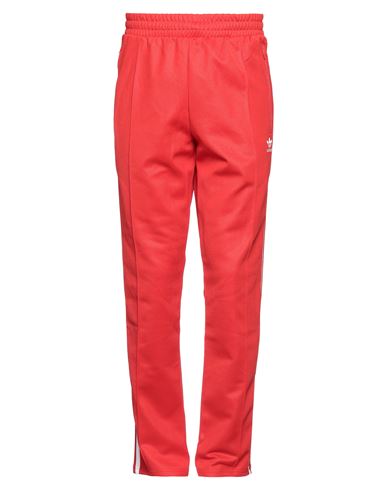 Shop Adidas Originals Man Pants Red Size Xs Cotton, Recycled Polyester